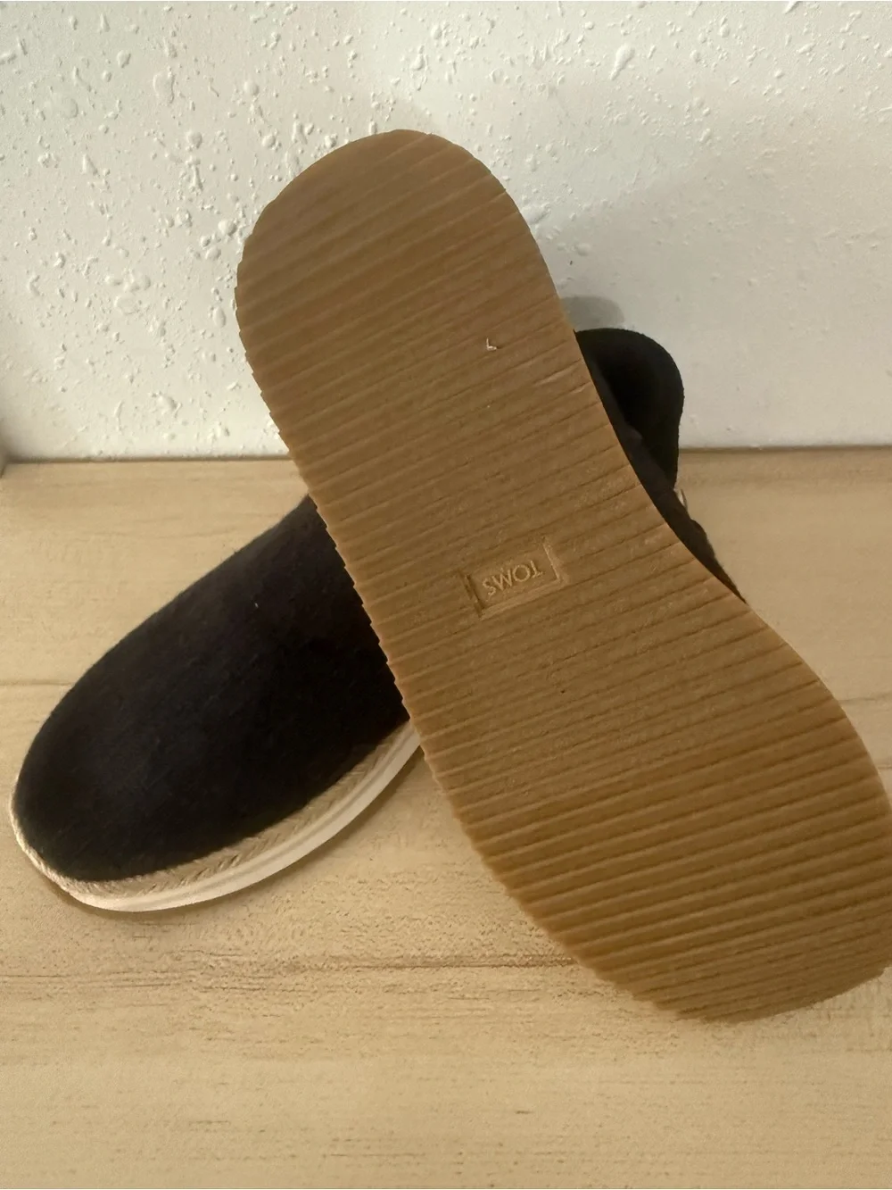 Toms Black Woven Slip-On Espadrille Sneakers